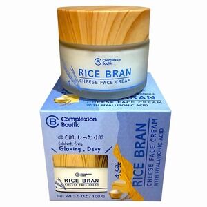 Complexion Boutik Rice Bran Cheese Face Cream w/Hyaluronic‎ Acid 3.5 Oz New